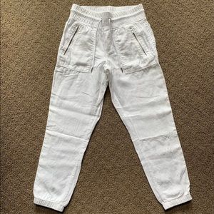Athleta Cabo Linen Jogger Pant White 0P